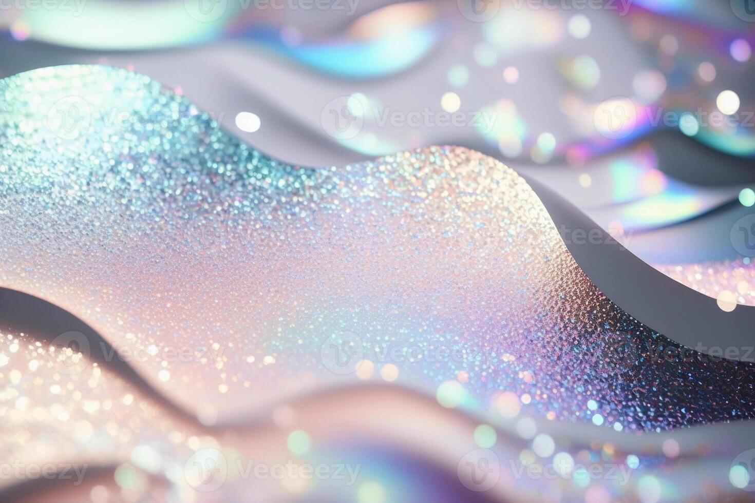Beautiful abstract background with glitter. Vivid, holographic colors. Iridescent backdrop. Trendy design. . photo