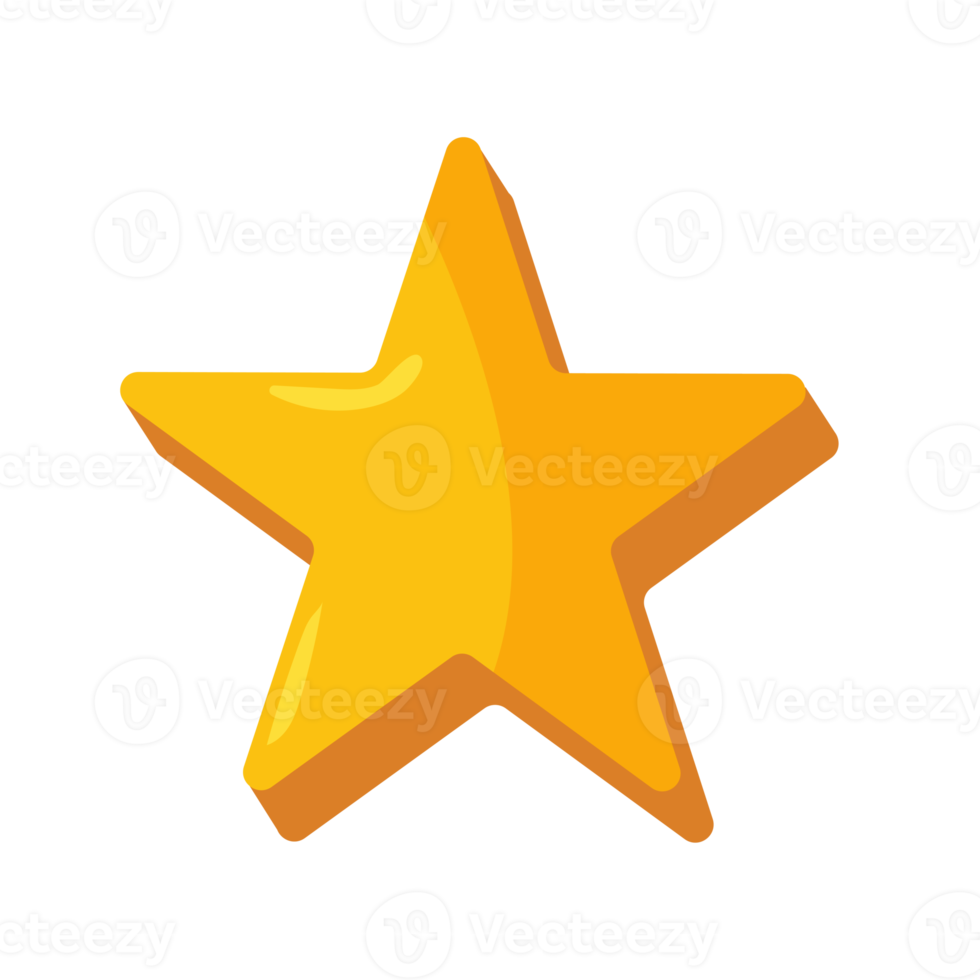 yellow star cartoon isolated png