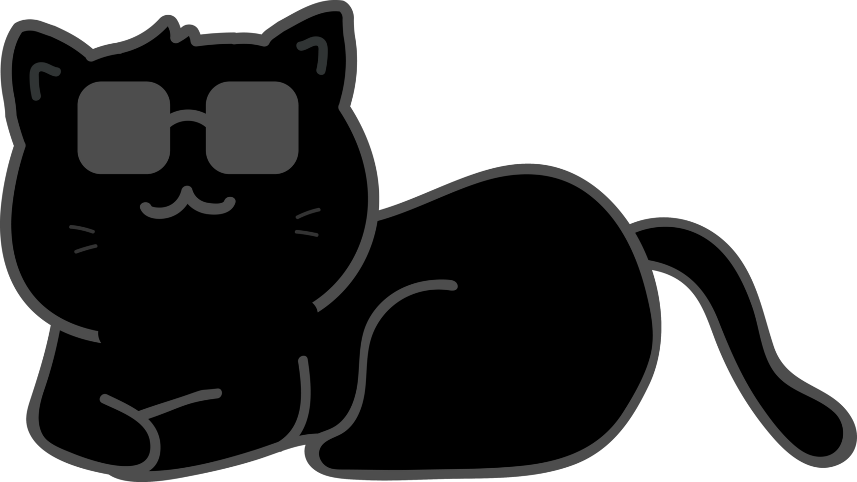 gato con Gafas de sol dibujos animados personaje recortar png