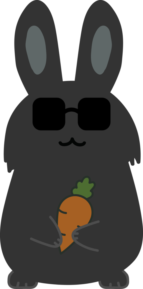 kanin med solglasögon tecknad serie karaktär beskärning png