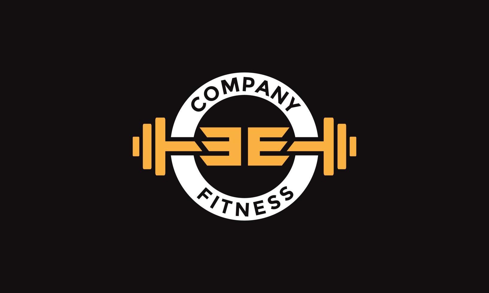 monogram letter EE fitness emblem logo vector