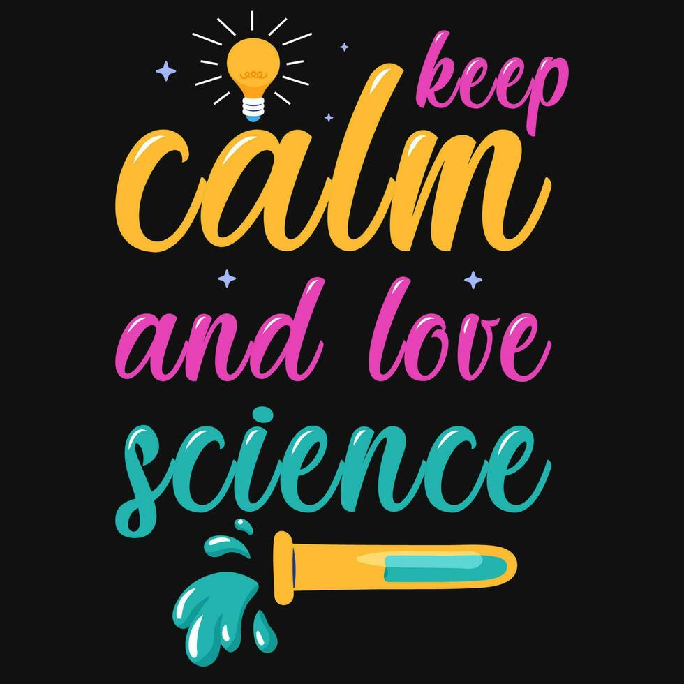 Science typography tshirt design vector design