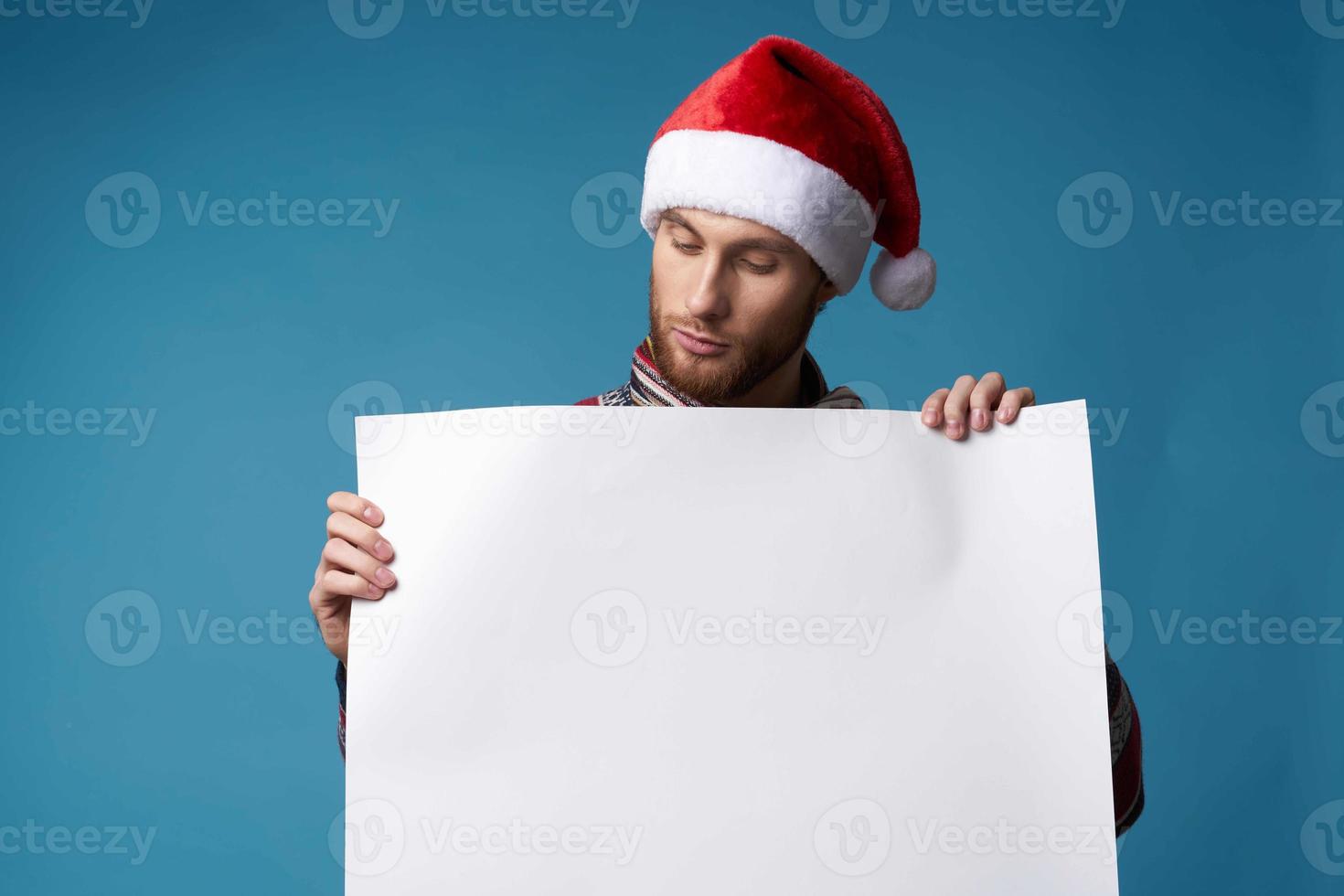 emotional man in New Year's clothes advertising copy space studio posing photo