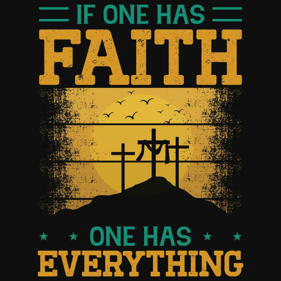 Faith god or jesus typographic graphics tshirt design vector