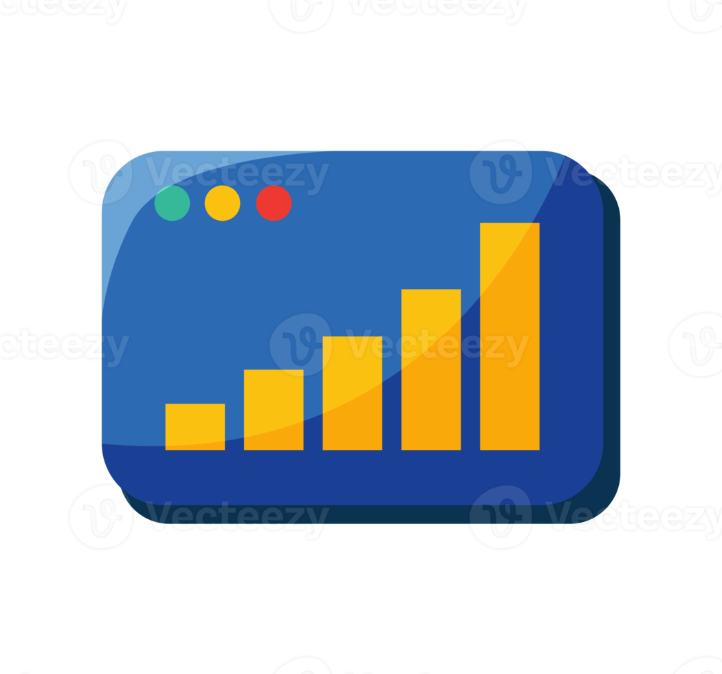 growth bar graph cartoon icon png