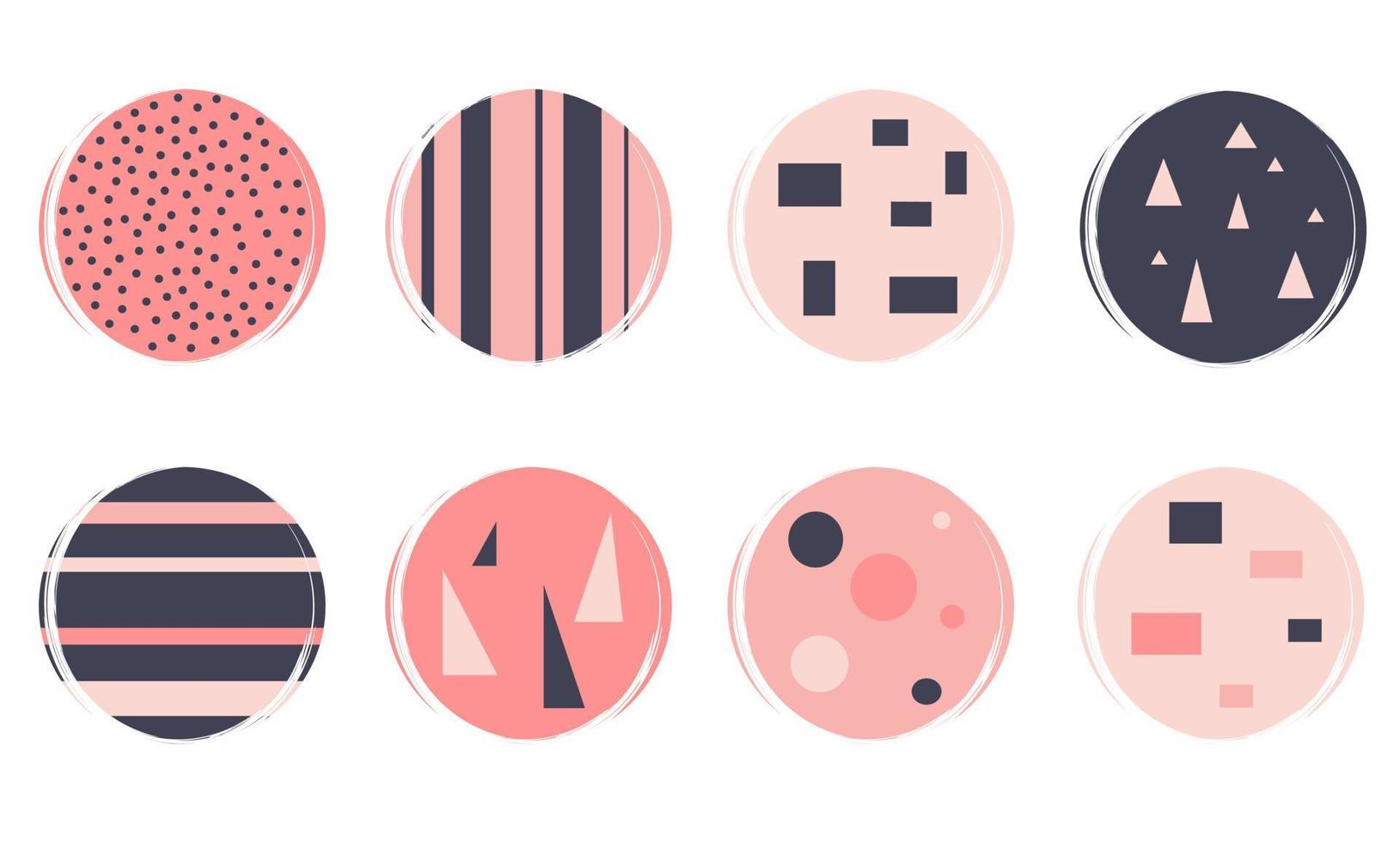 vector conjunto de logo diseño plantillas, íconos y insignias para social medios de comunicación realce con resumen geométrico formas