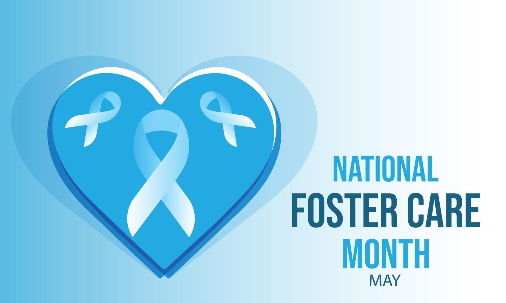 National Foster Care Month may. Template  background, banner, card, poster. vector illustration.