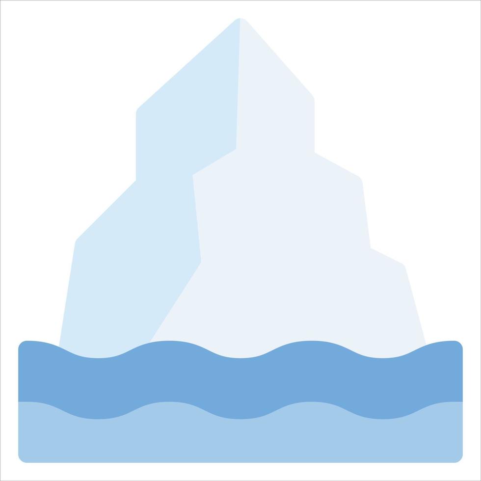 Ice Mountain icon vector