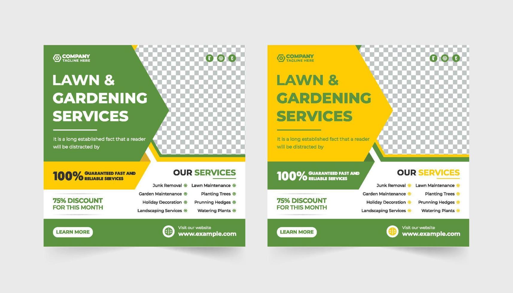 Vector creative farming business social media marketing template