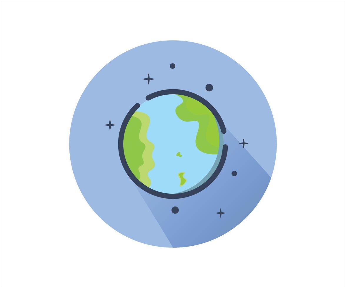Earth Planet Galaxy Modern Vector