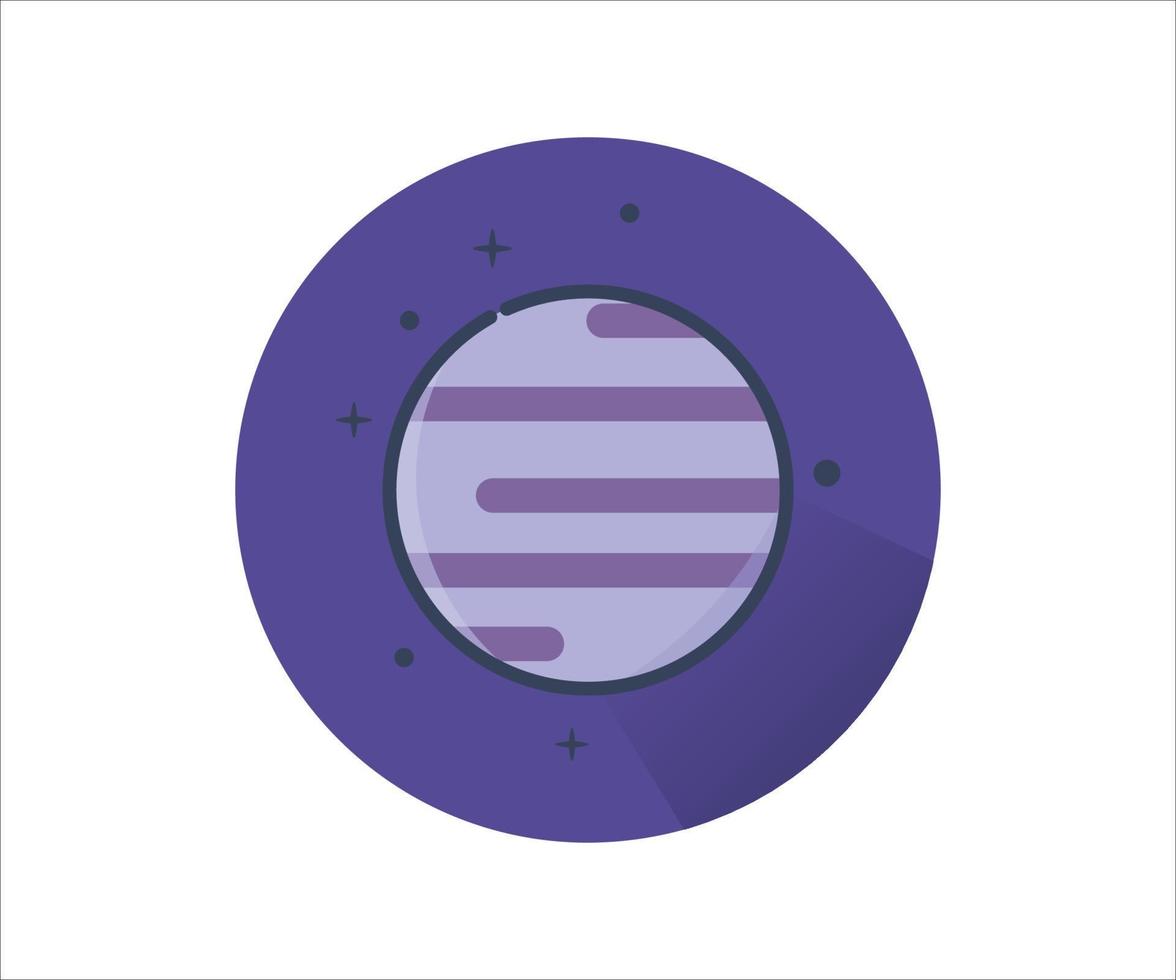 Neptune Planet Galaxy Modern Vector