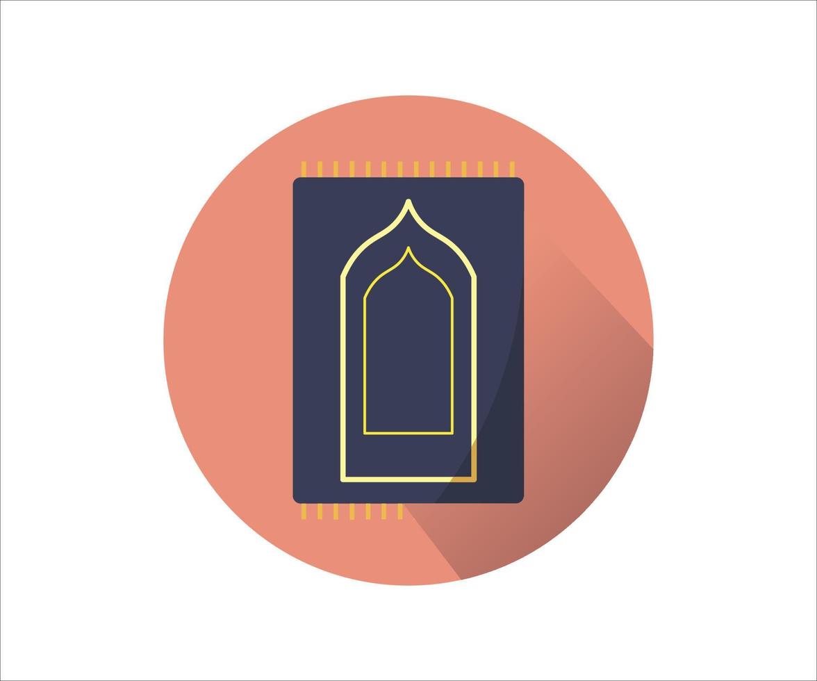 Islamic Prayer Mat Flat Vector Symbol