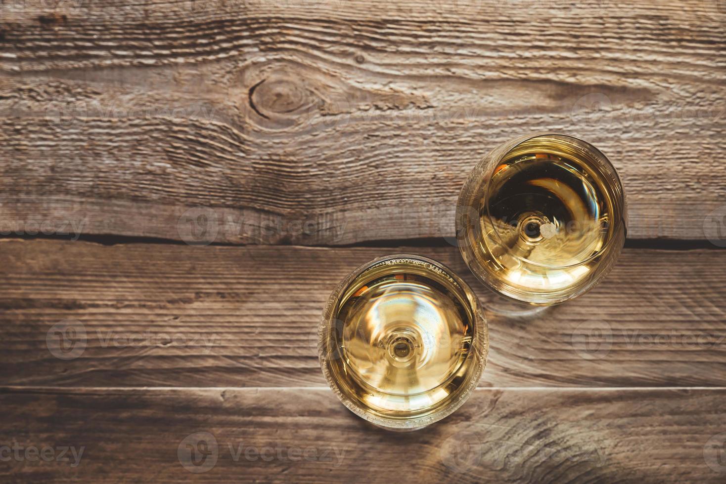 Two glasses of white wine photo