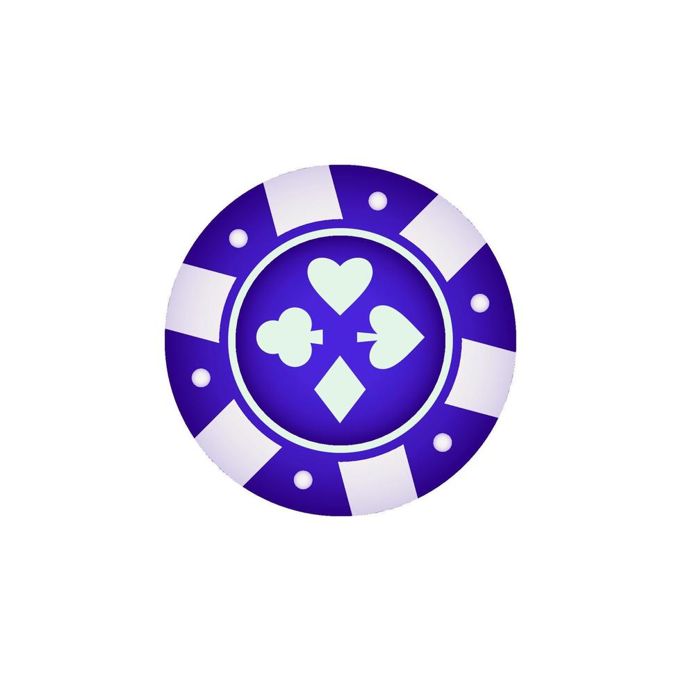 Poker chips shiny icon vector design templates