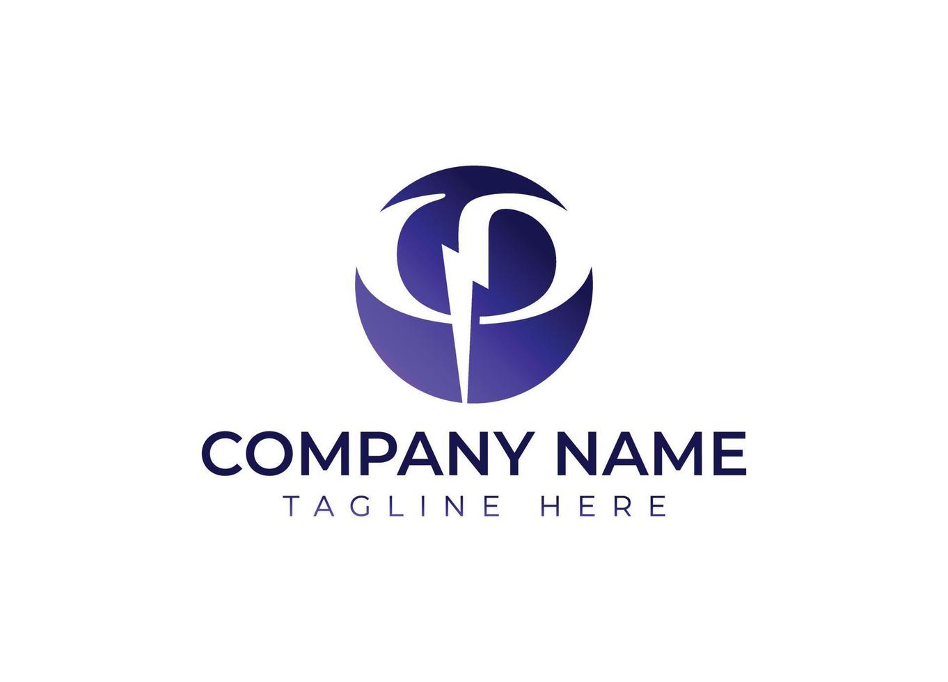 Initial letter P letter and lightning on the dark background and volt template vector illustration for your brand. P logo energy vector for identity company. Power and energy technology.