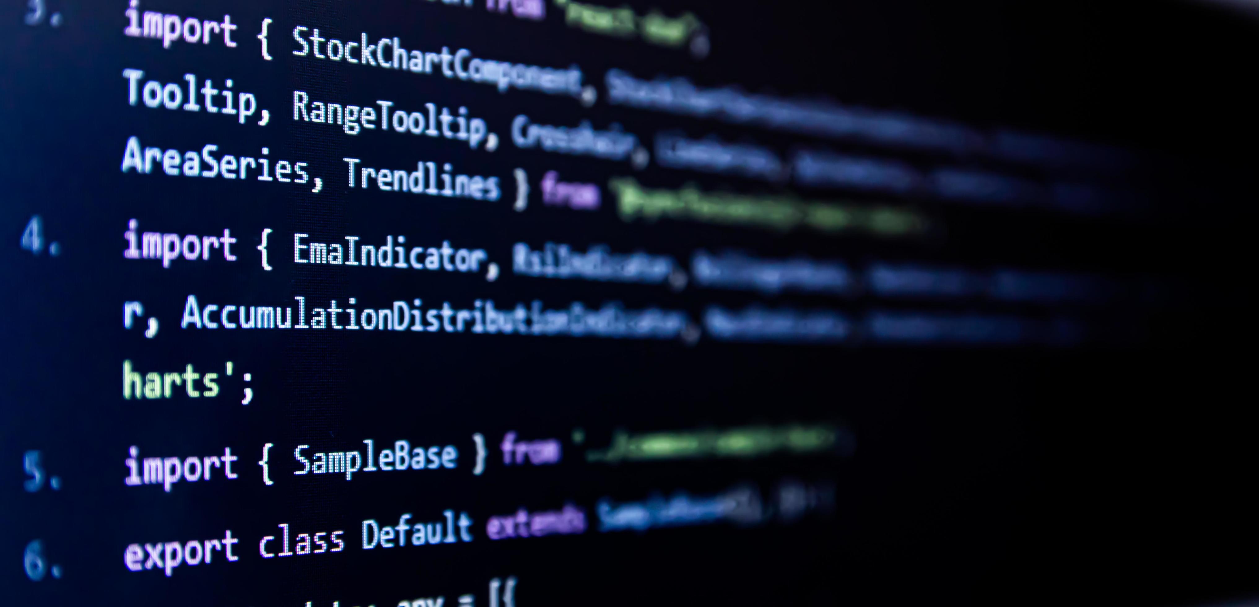 A computer screen with a programming code 21988049 Stock Photo at Vecteezy