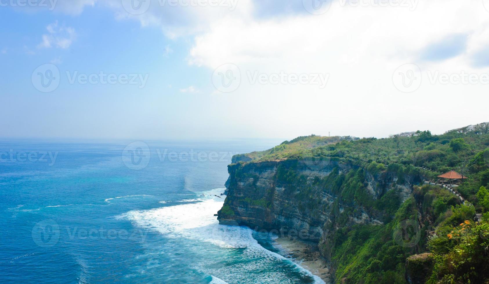 Uluwatu cliff bank in Bali, Indonesia photo