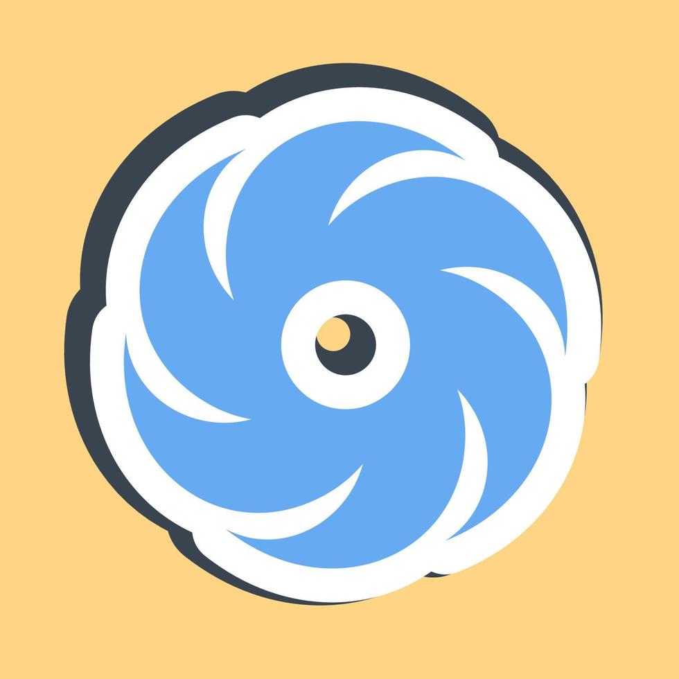 Sticker hurricane. Weather elements symbol. Good for prints, web, smartphone app, posters, infographics, logo, sign, etc. vector