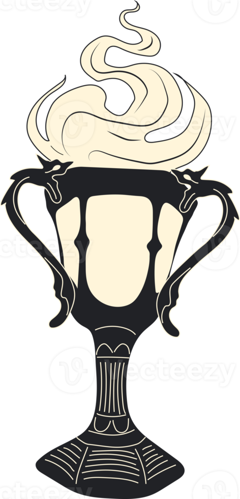 Goblet of fire. Clip art. Magical cup png