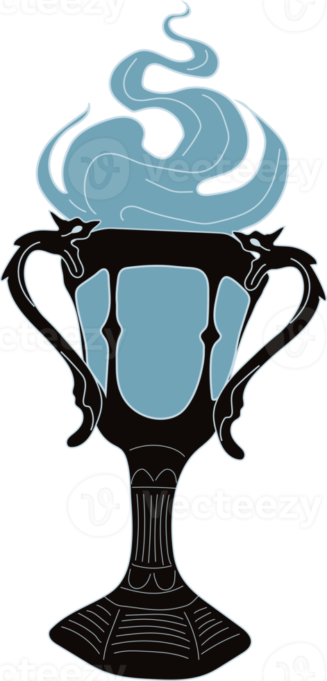 Goblet of fire. Clip art. Magical cup png