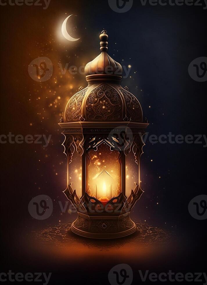 elegante estático Ramadán antecedentes - ai generado foto