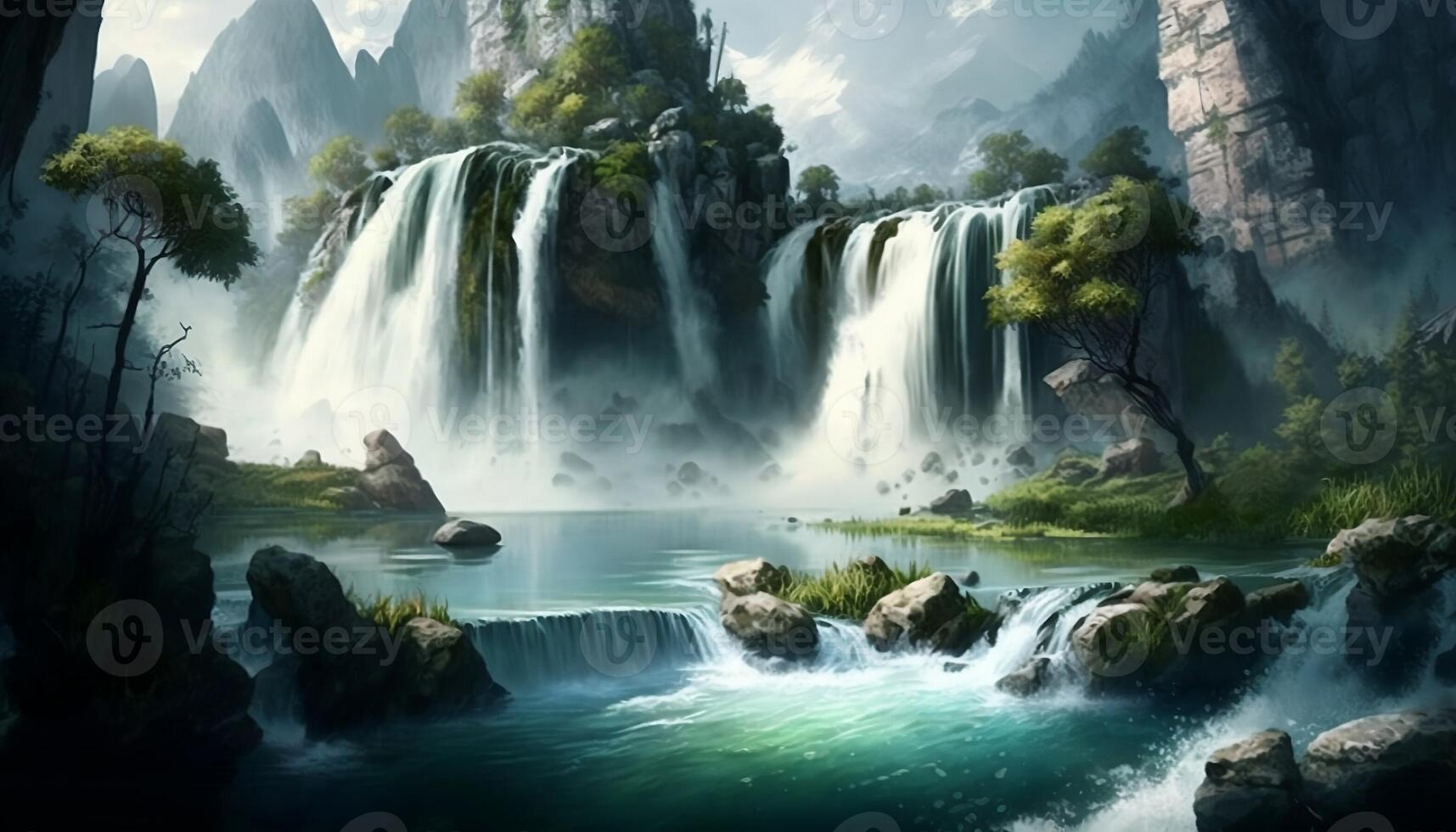 Waterfall landscape on sale