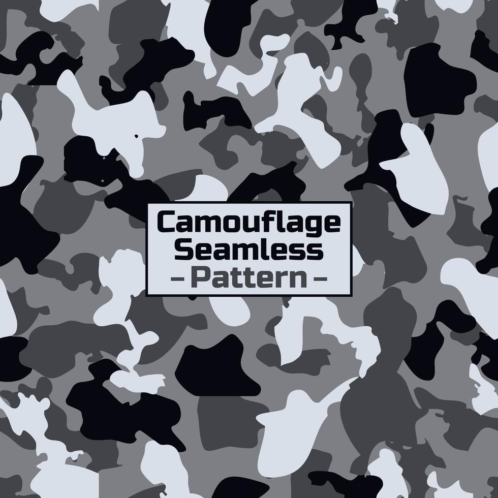 Full Seamless Army Camouflage Pattern Vector. Military Camo Skin for Decor and Textile. Black and Gray Tones Army masking design for hunting textile fabric printing and wallpaper. Seamless pattern vector