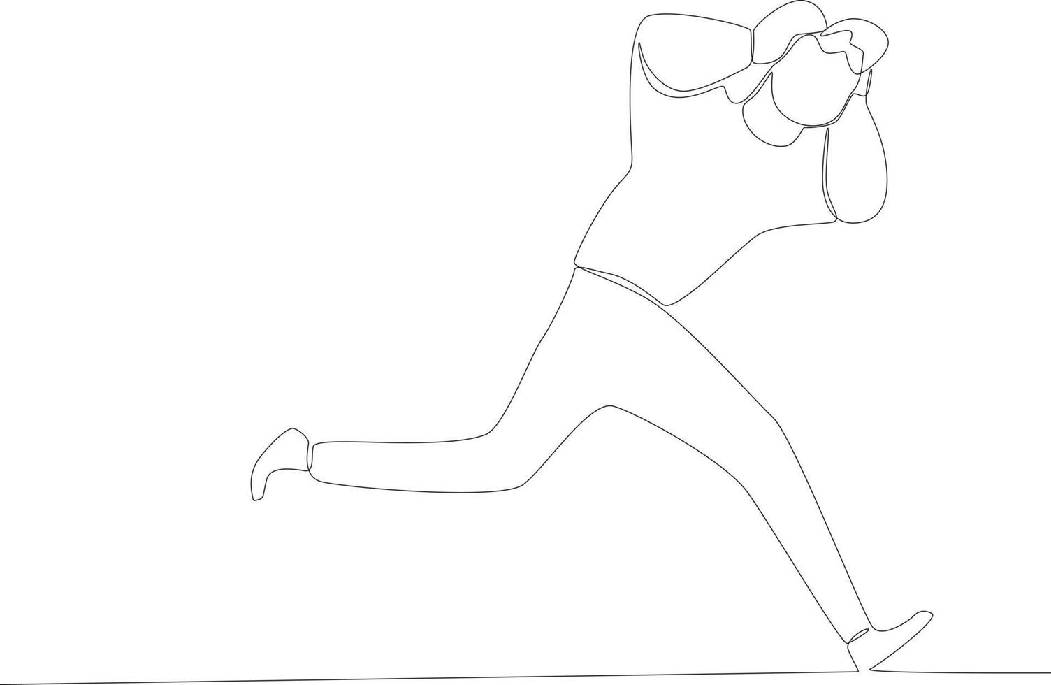 A man ran in fear while watching the building collapse vector