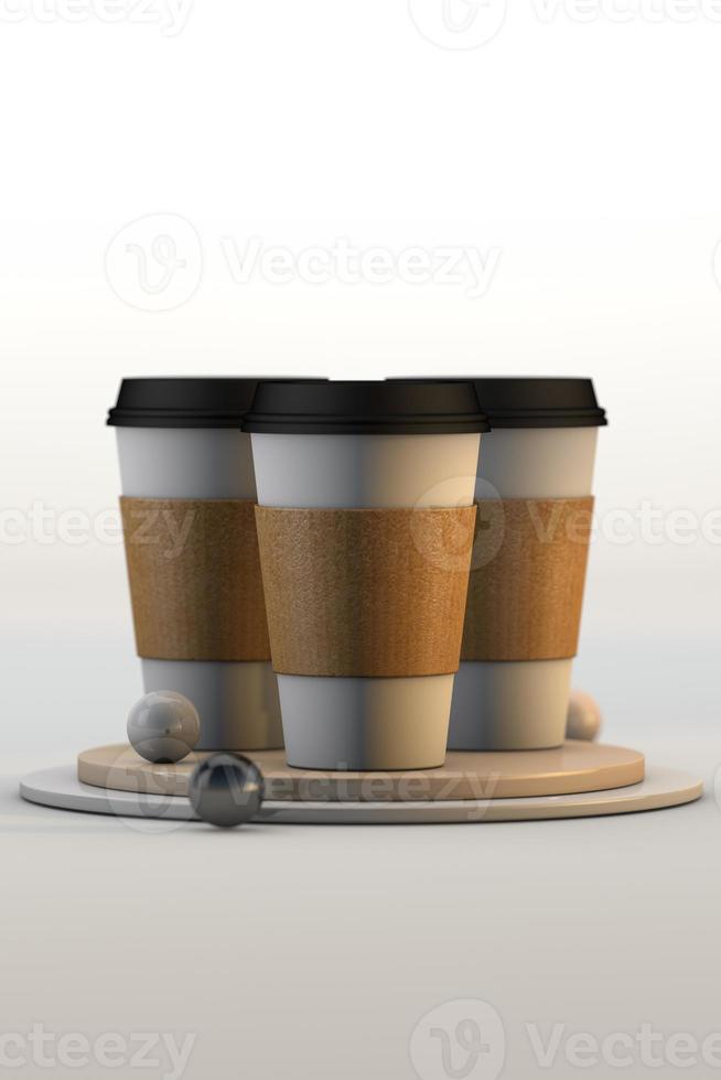 takeway coffee cup a hot drink concept photo