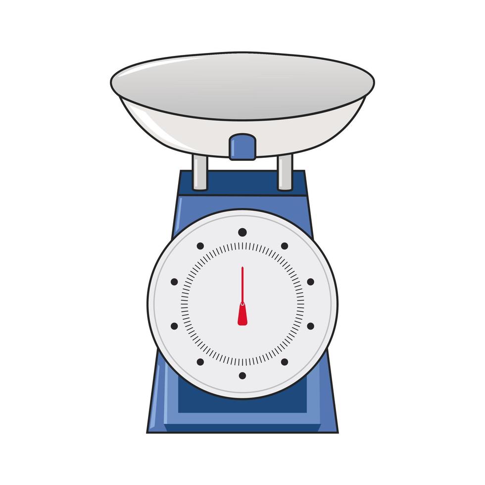 Weighing scale analog in vector illustration