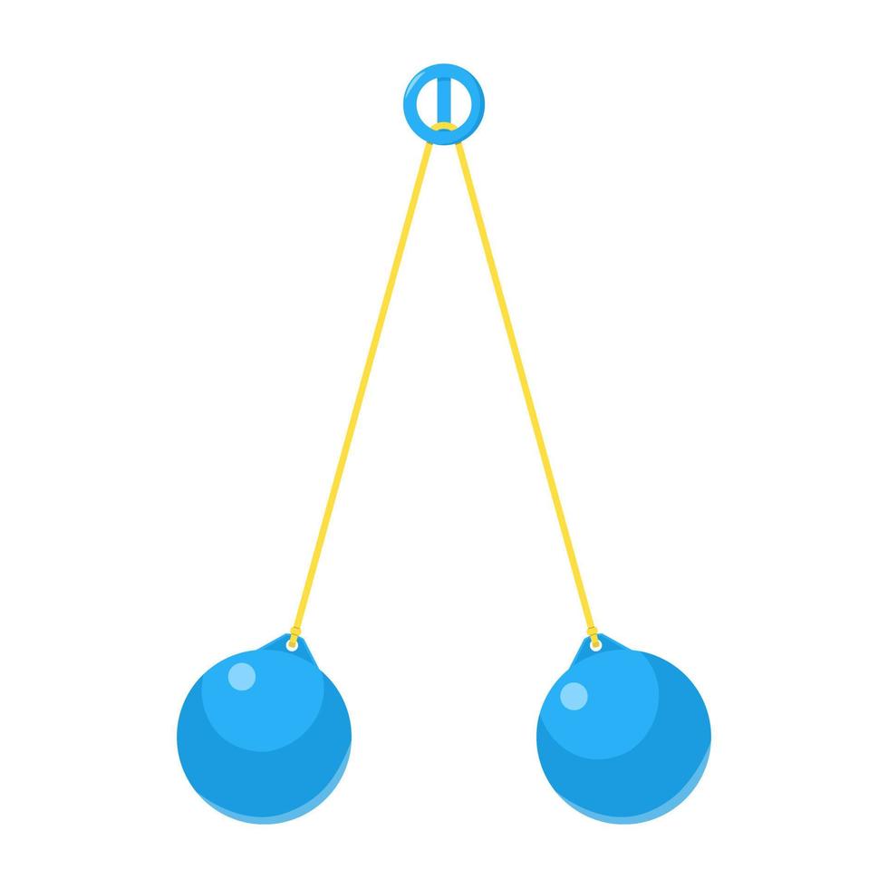 Lato lato Or Clackers is a children's game that is currently viral in Indonesia, vector illustration, isolated on white background