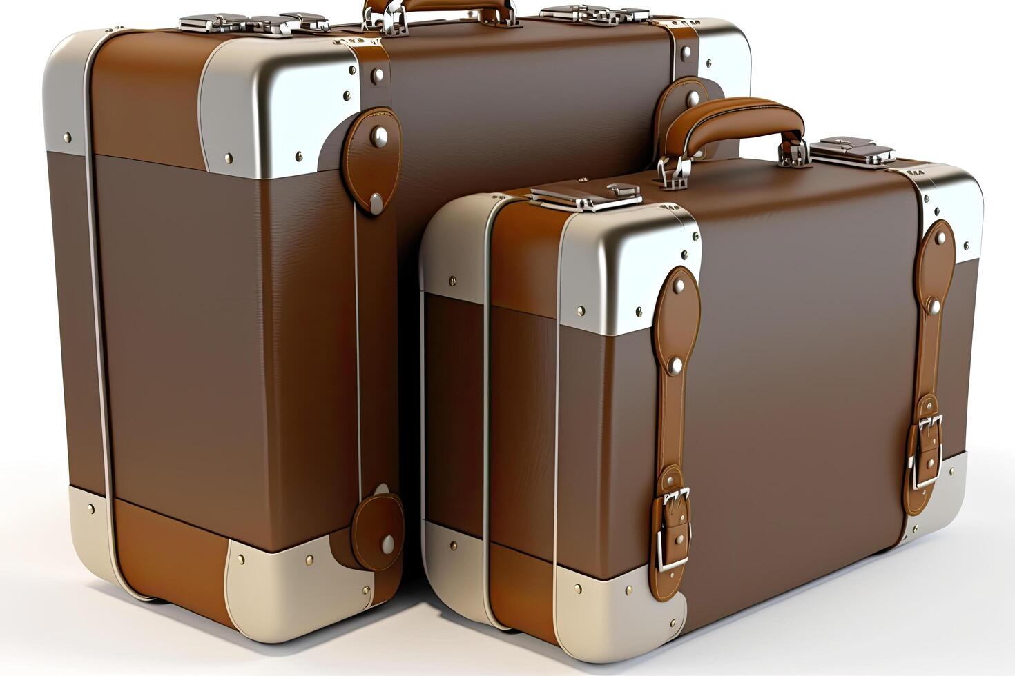 suitcases in airport. Illustration photo
