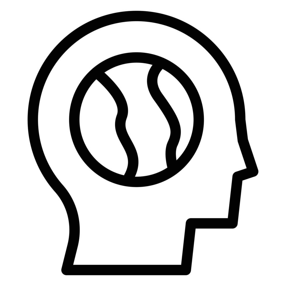 mindset icon line vector