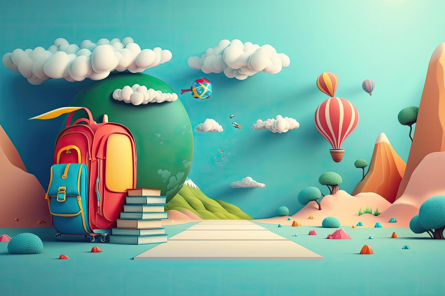 back to school background. Illustration photo