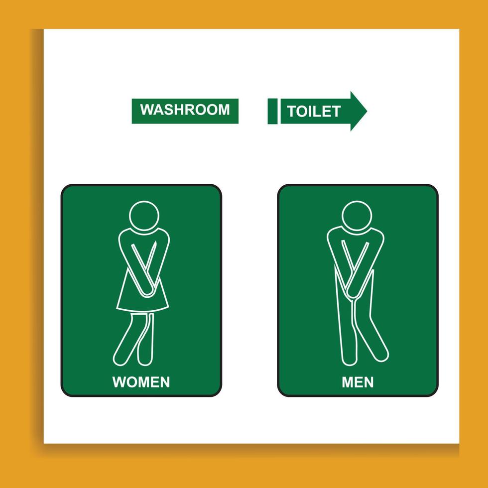 Toilet icons, toilet signs, and men and women vector Illustrations.