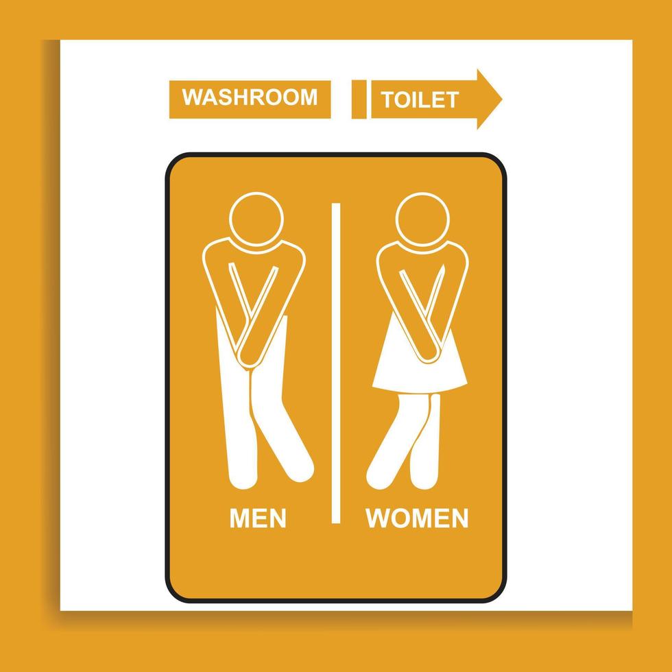 Toilet icons, toilet signs, and men and women vector Illustrations.