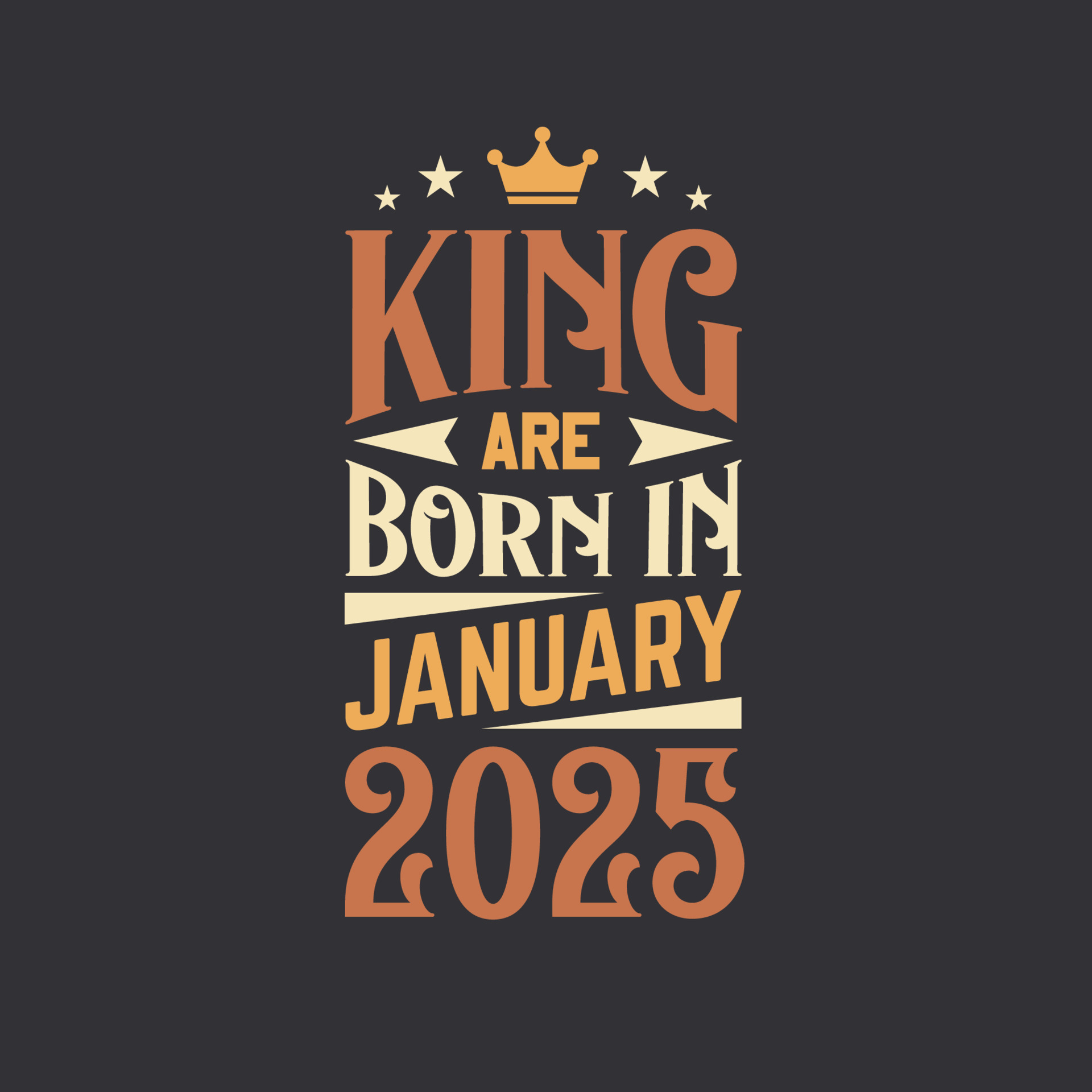 King are born in January 2025. Born in January 2025 Retro Vintage