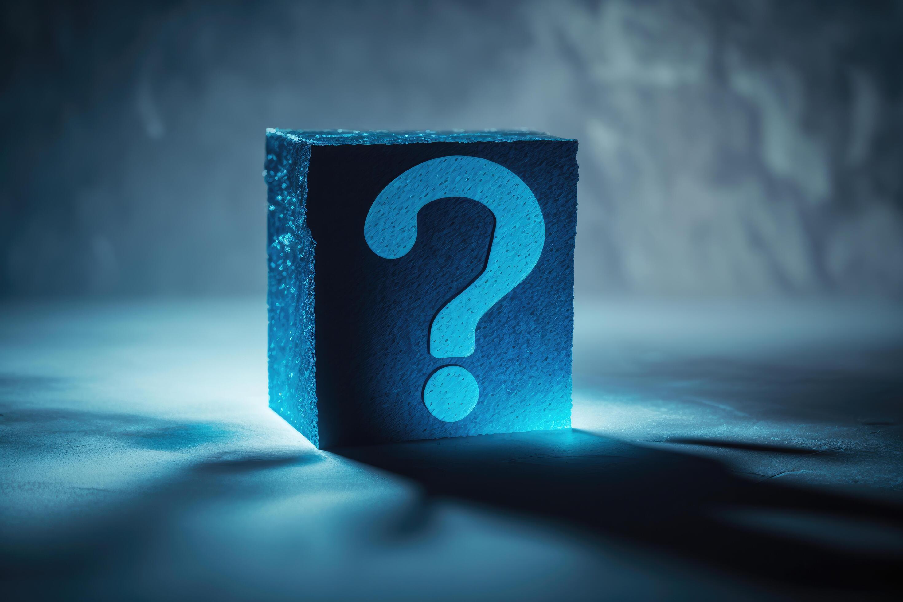 Question mark symbol for FAQ information problem Illustration 21991203