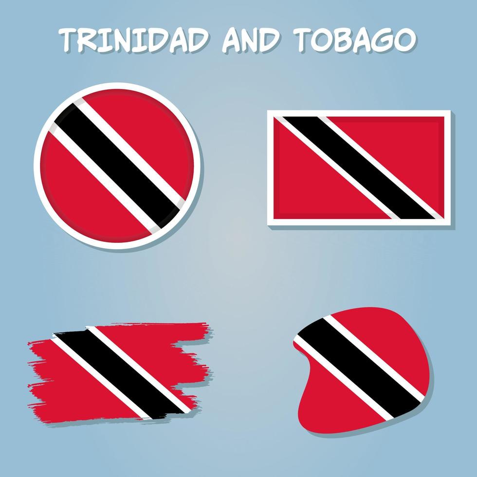 Map of Trinidad and Tobago, Map of Trinidad and Tobagovector design Illustration. vector