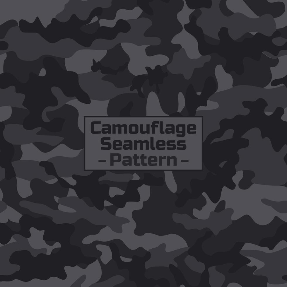 Seamless pattern with black camouflage vector