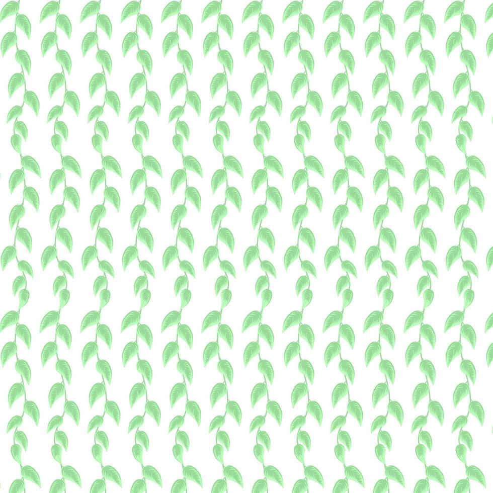 Pattern branches with green leaves. For fabrics, background , wall paper, wrapping, poster or banner. Vector illustration