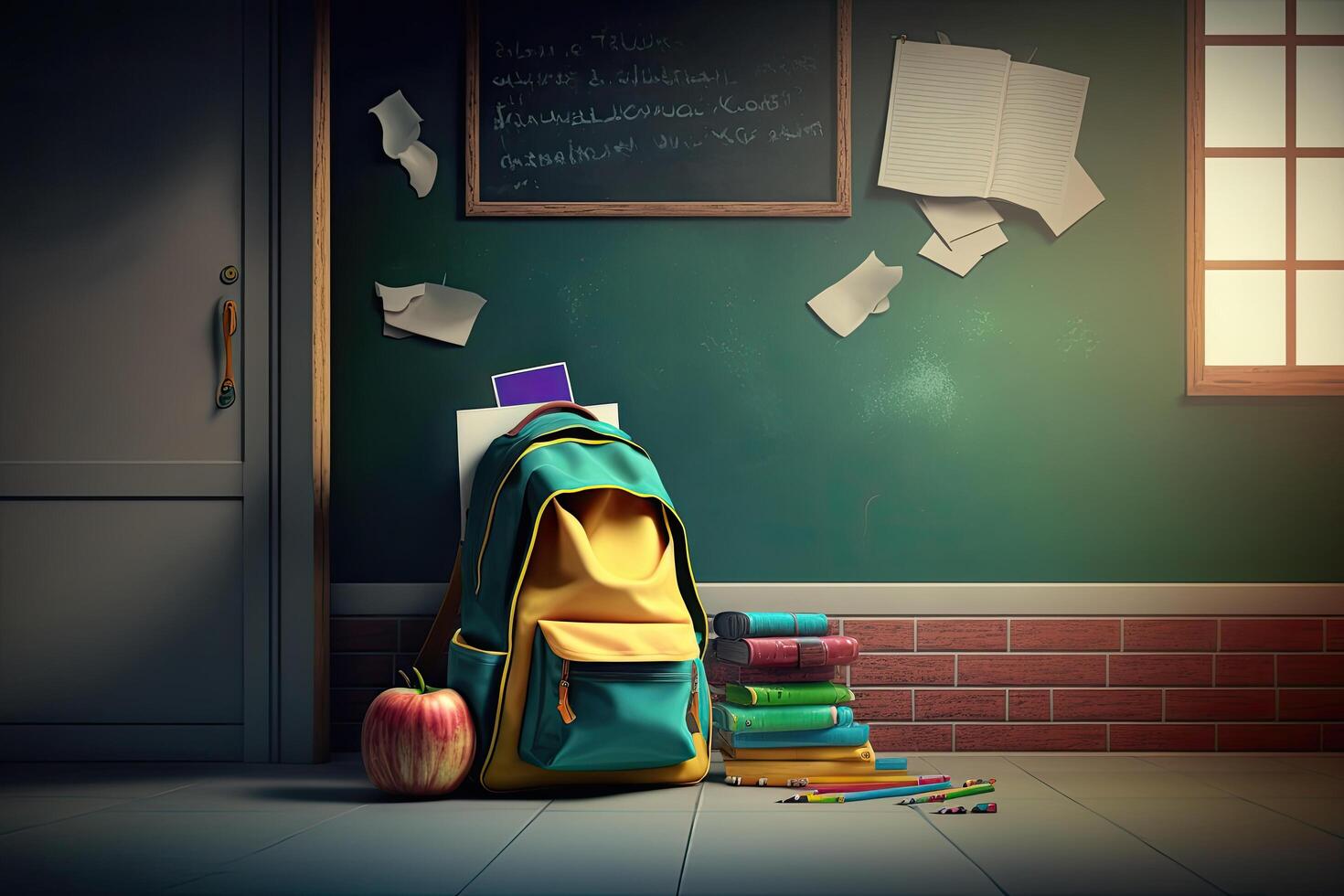 back to school background. Illustration photo