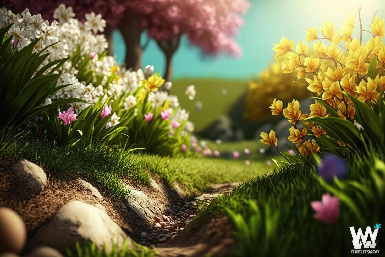 Easter Greeting Background. Illustration photo