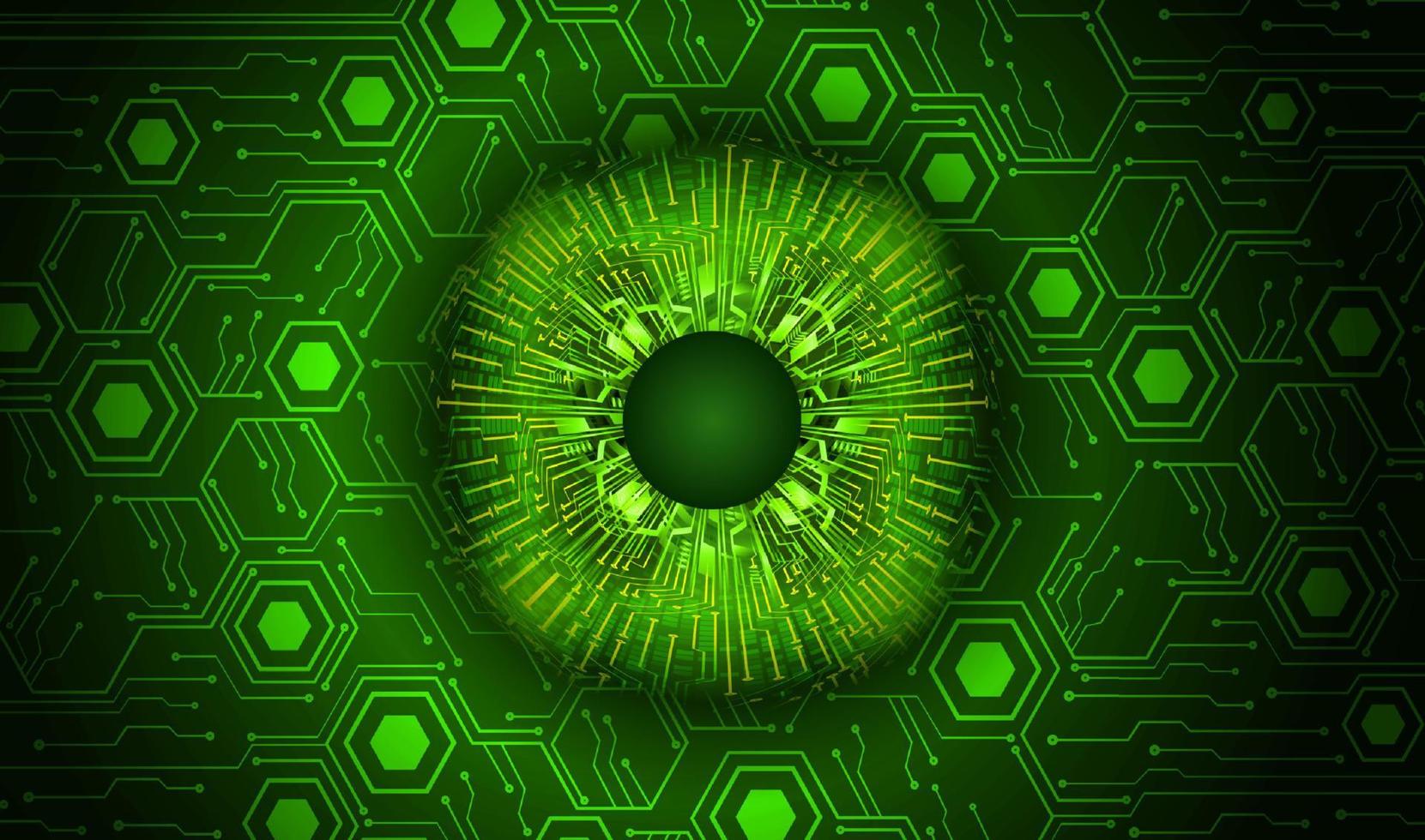 Modern Cybersecurity Eye on Technology Background vector