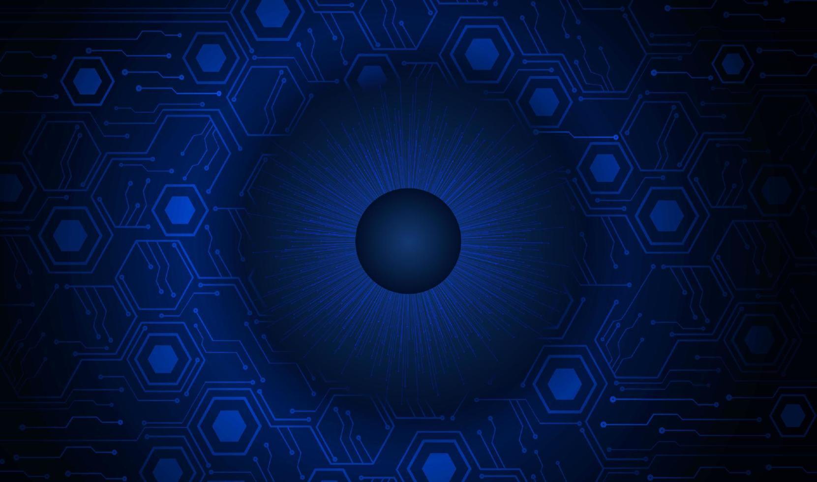 Modern Cybersecurity Eye on Technology Background vector