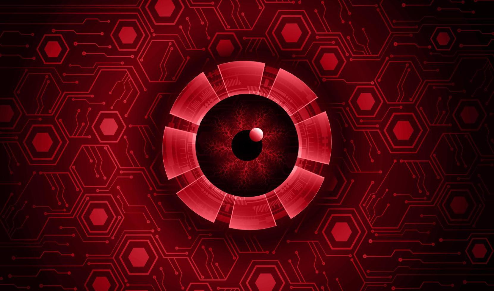 Modern Cybersecurity Eye on Technology Background vector