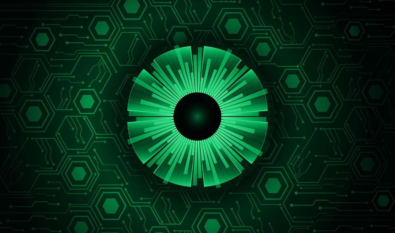 Modern Cybersecurity Eye on Technology Background vector