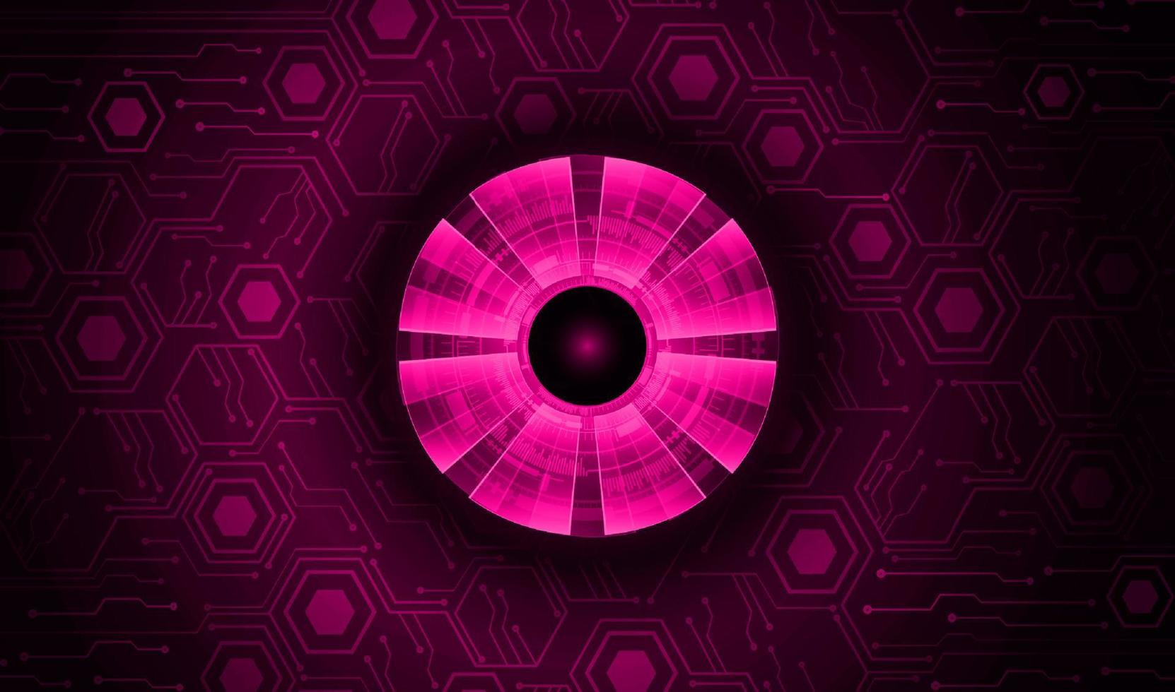 Modern Cybersecurity Eye on Technology Background vector