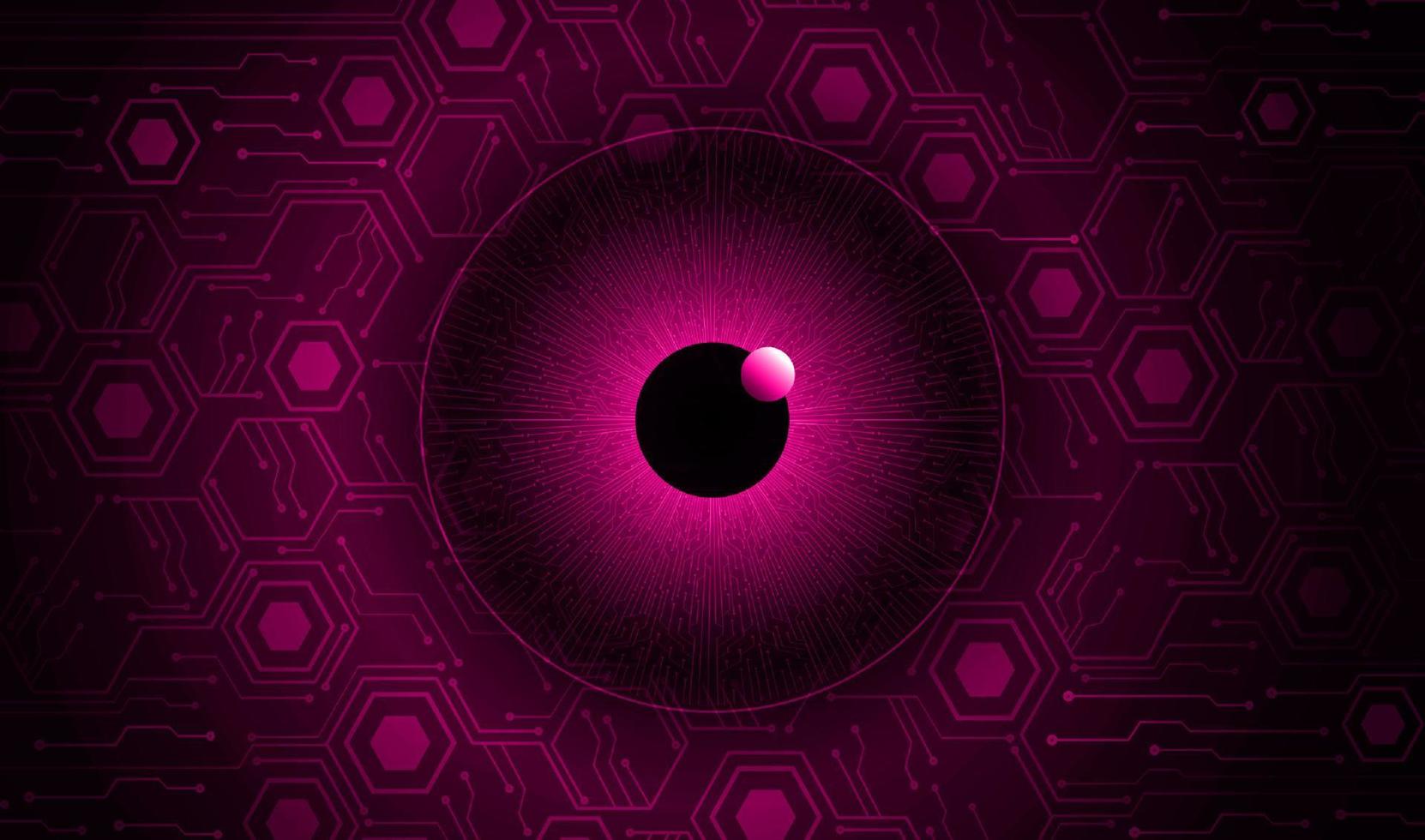 Modern Cybersecurity Eye on Technology Background vector