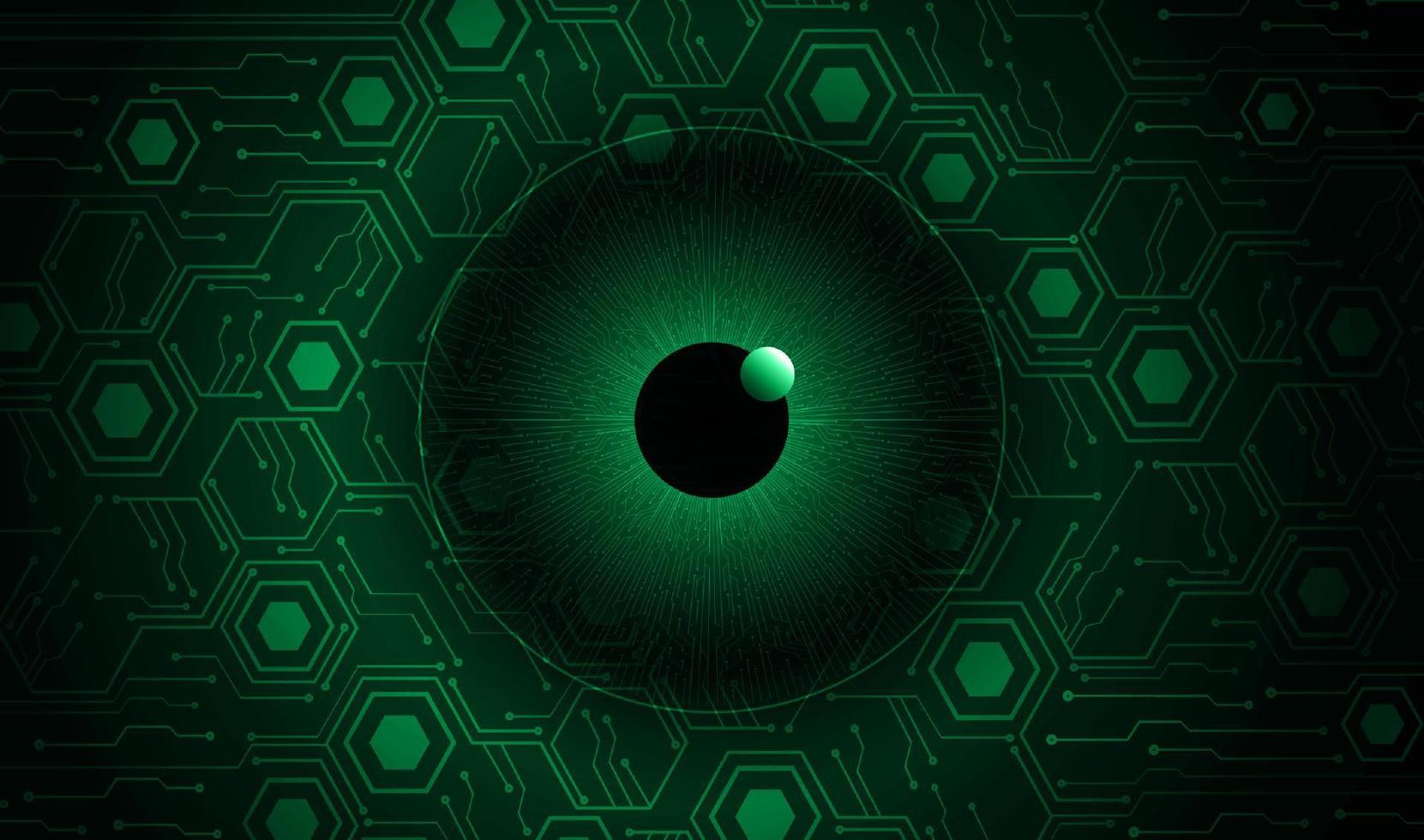 Modern Cybersecurity Eye on Technology Background vector